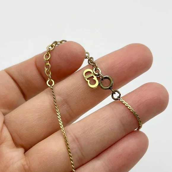 Dior Gold Plated Necklace with 